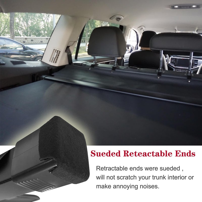 Vesul Retractable Rear Trunk Cargo Cover Compatible with VW Atlas 2018-2025 Security Shade Shield Tonneau Cover Anti-Peeping Luggage Privacy Screen (Not Fit Cross Sport) - Image 2